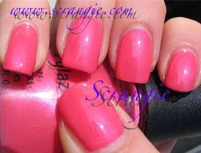 Nail polish swatch / manicure of shade China Glaze Rosita