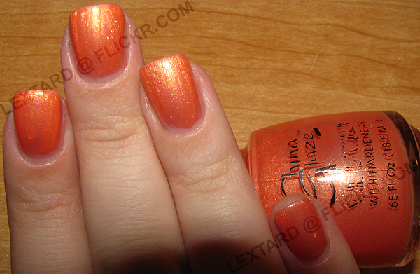 Nail polish swatch / manicure of shade China Glaze Thataway