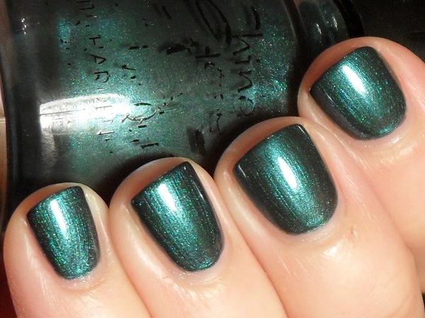 Nail polish swatch / manicure of shade China Glaze Wet Velvet