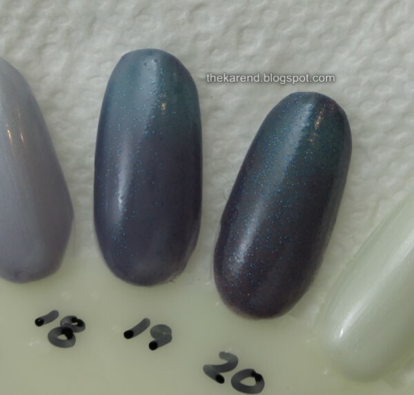 Nail polish swatch / manicure of shade China Glaze Purple to Sparkle Blue Neon