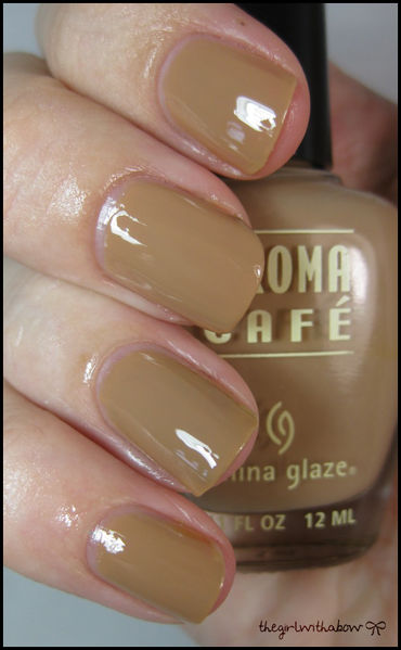 Nail polish swatch / manicure of shade China Glaze With Cream, Please!