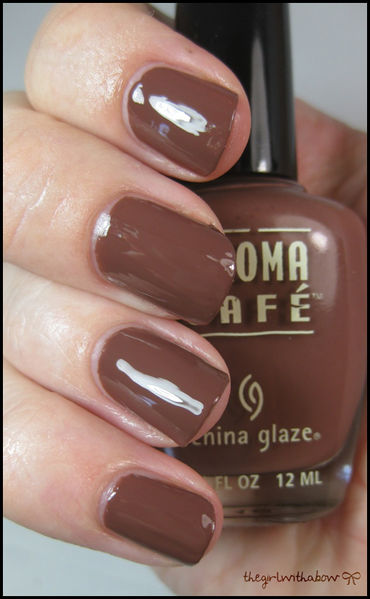 Nail polish swatch / manicure of shade China Glaze Must Have Mocha!