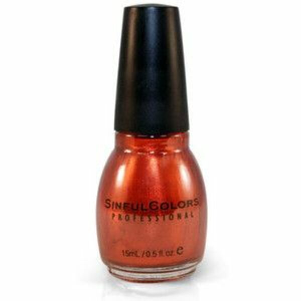 Nail polish swatch / manicure of shade Sinful Colors Darker Copper