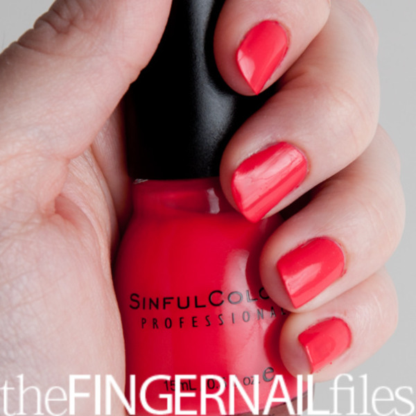 Nail polish swatch / manicure of shade Sinful Colors Thimbleberry