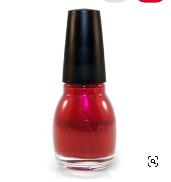 Nail polish swatch / manicure of shade Sinful Colors Chainess Red