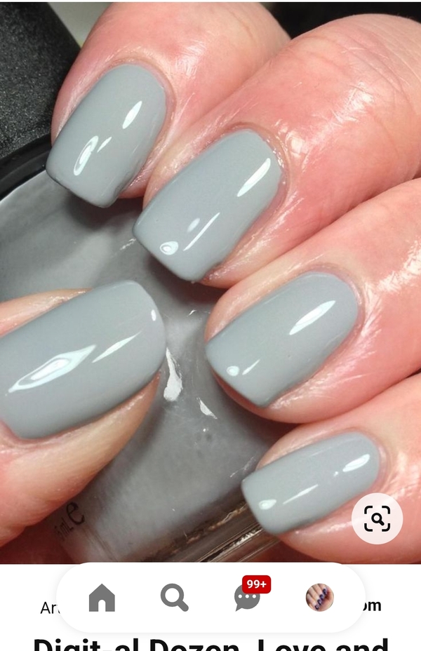 Nail polish swatch / manicure of shade Sinful Colors Cool Grey