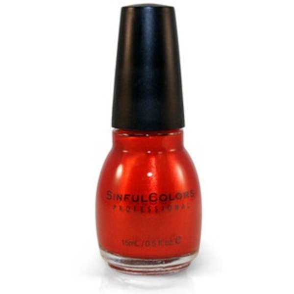 Nail polish swatch / manicure of shade Sinful Colors Tanji Orange