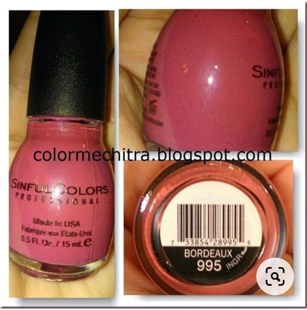 Nail polish swatch / manicure of shade Sinful Colors Bordeaux