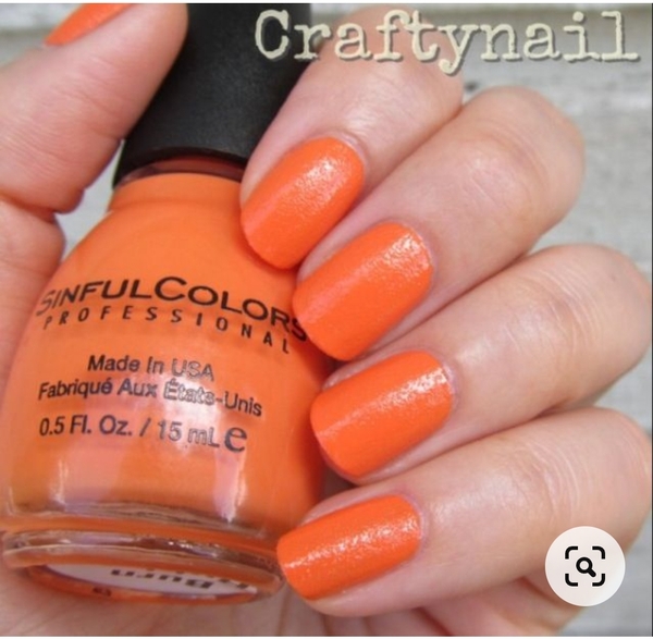 Nail polish swatch / manicure of shade Sinful Colors Burn Rubber