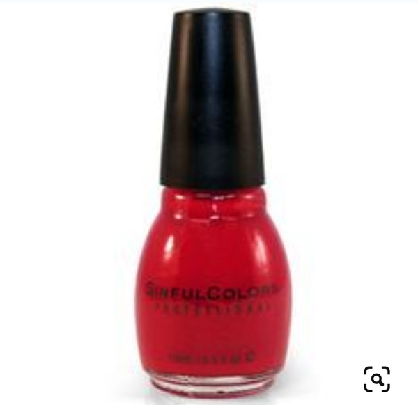 Nail polish swatch / manicure of shade Sinful Colors Beauty Red