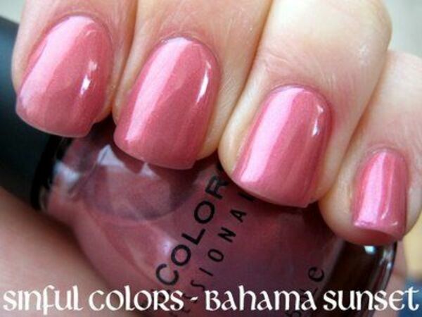 Nail polish swatch / manicure of shade Sinful Colors Bahama Sunset