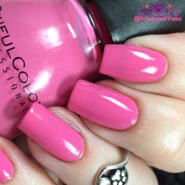 Nail polish swatch / manicure of shade Sinful Colors Pink Of Me