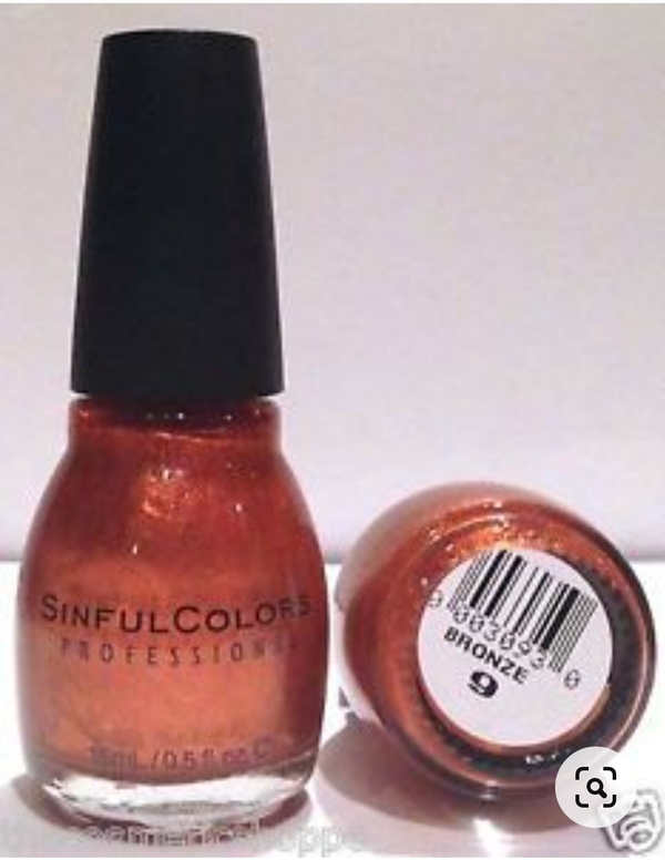 Nail polish swatch / manicure of shade Sinful Colors Bronze