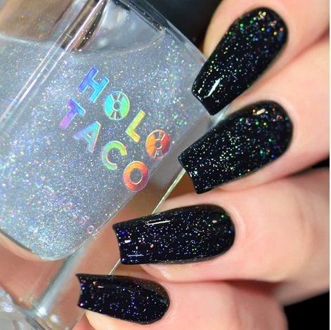 Nail polish swatch / manicure of shade Holo Taco Scattered Holo Taco