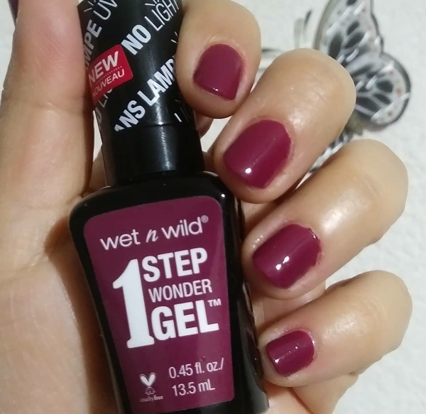 Nail polish swatch / manicure of shade wet n wild Under my plum