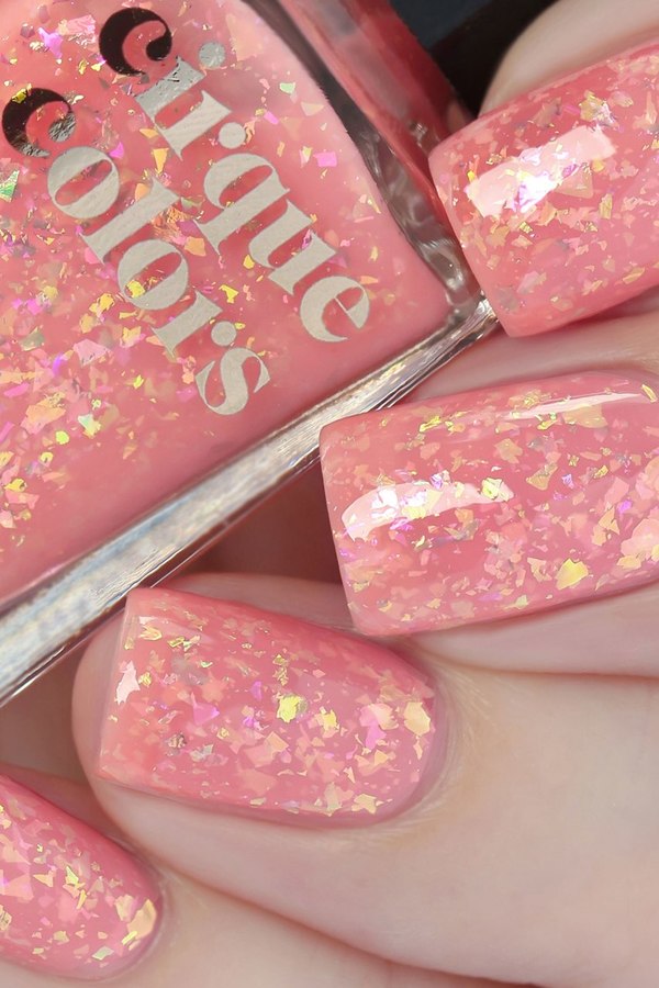 Nail polish swatch / manicure of shade Cirque Colors Pink Lemonade