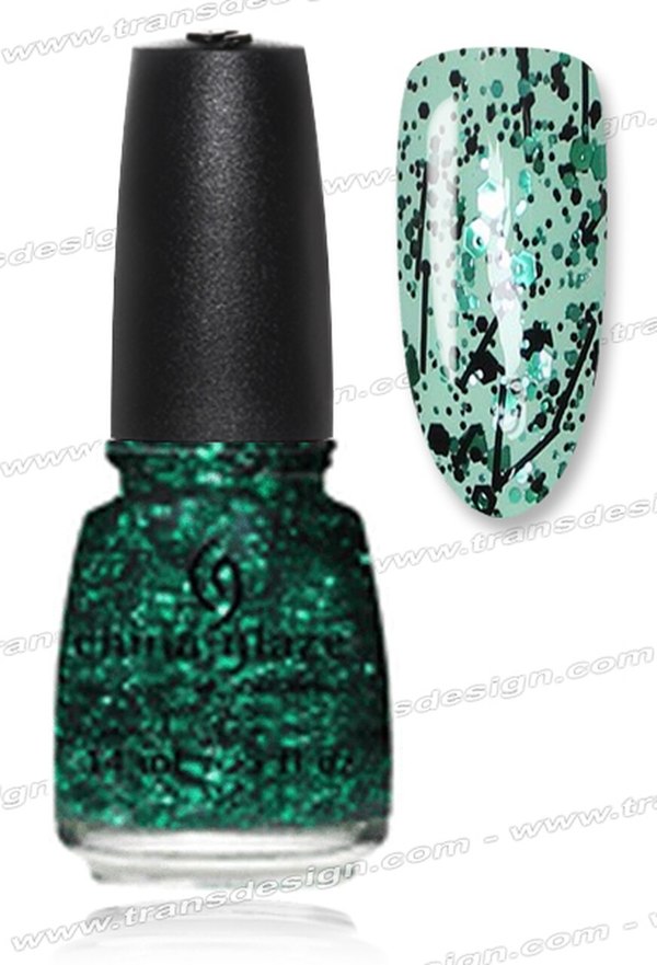 Nail polish swatch / manicure of shade China Glaze Grafitti Glitter