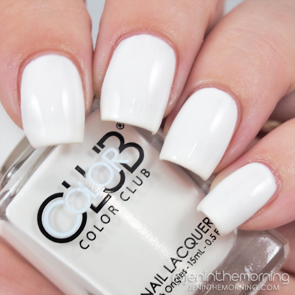 Nail polish swatch / manicure of shade Color Club Blank Canvas