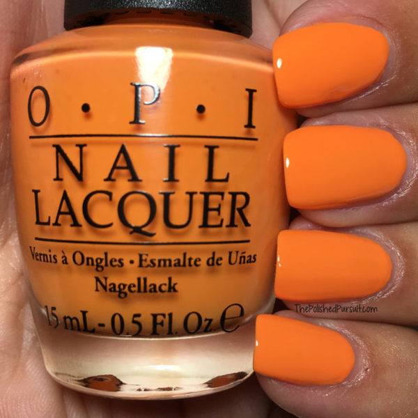 Nail polish swatch / manicure of shade OPI No Tan Lines