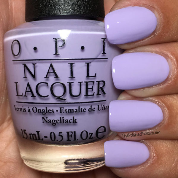 Nail polish swatch / manicure of shade OPI Polly Want a Lacquer