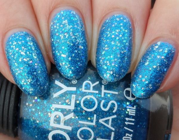 Nail polish swatch / manicure of shade Orly Azure