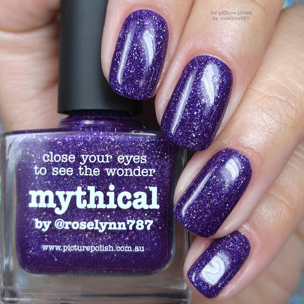 Nail polish swatch / manicure of shade piCture pOlish Mythical