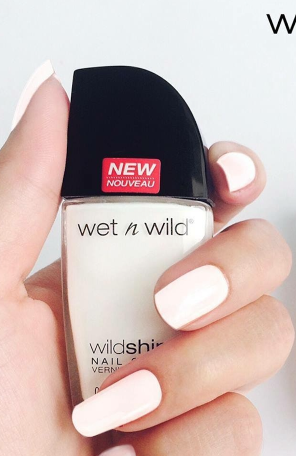 Nail polish swatch / manicure of shade wet n wild French White Crème