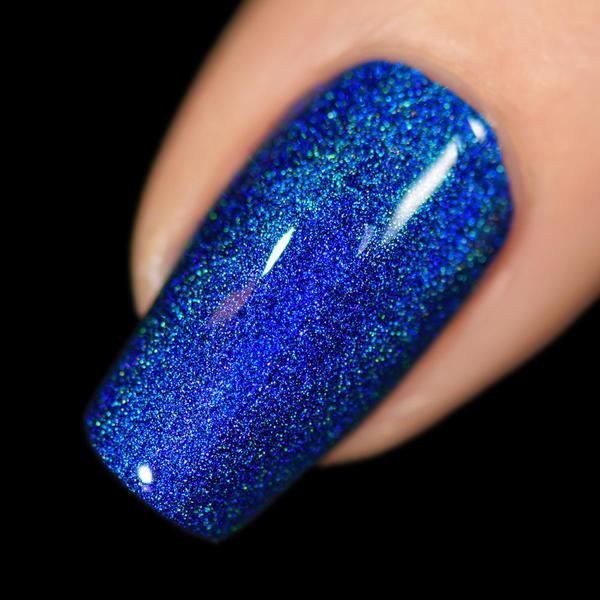 Nail polish swatch / manicure of shade Holo Taco Blue Freezie