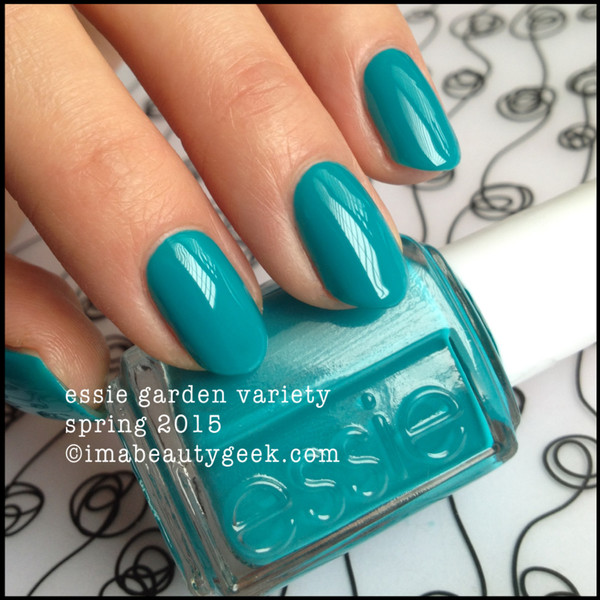 Nail polish swatch / manicure of shade essie Garden Variety