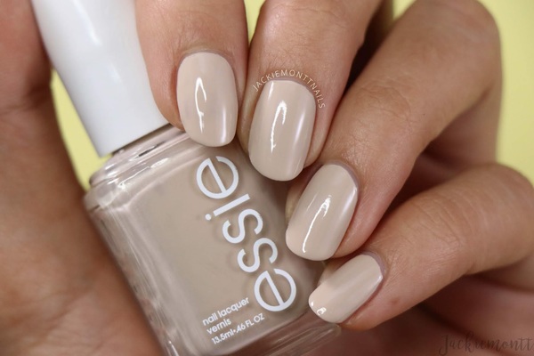 Nail polish swatch / manicure of shade essie Rainwear Don't Care