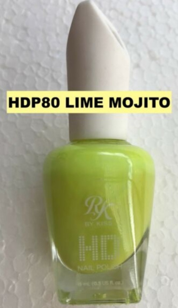 Nail polish swatch / manicure of shade Ruby Kisses Lime Mojito