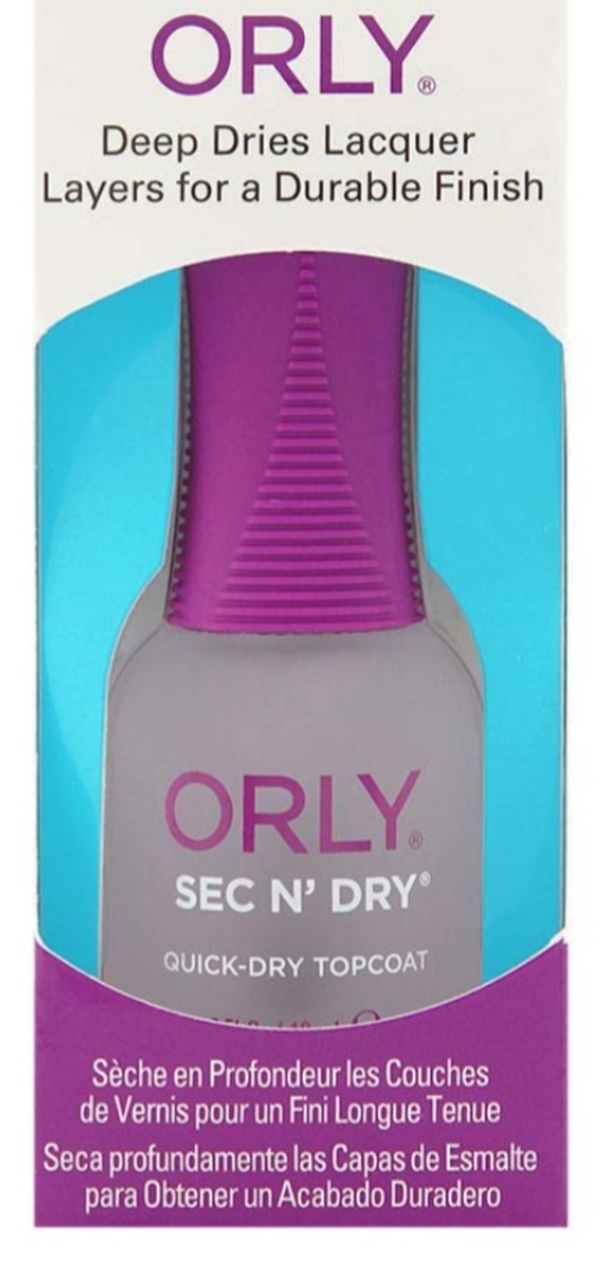 Nail polish swatch / manicure of shade Orly Sec n Dry