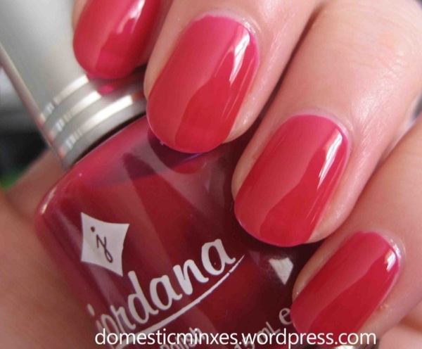 Nail polish swatch / manicure of shade Jordana Fuschia Frenzy