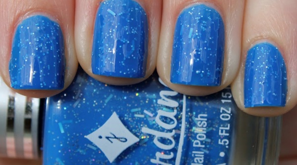Nail polish swatch / manicure of shade Jordana Blue Flash
