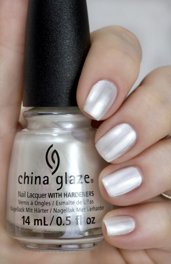 Nail polish swatch / manicure of shade China Glaze Pearl Talk