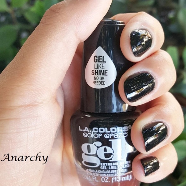 Nail polish swatch / manicure of shade L.A. Colors Anarchy