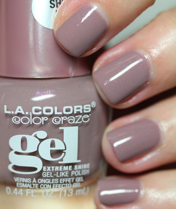 Nail polish swatch / manicure of shade L.A. Colors Chateau