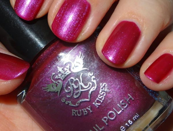 Nail polish swatch / manicure of shade Ruby Kisses Magenta