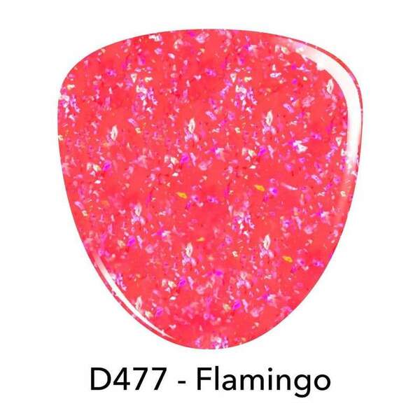 Nail polish swatch / manicure of shade Revel Flamingo