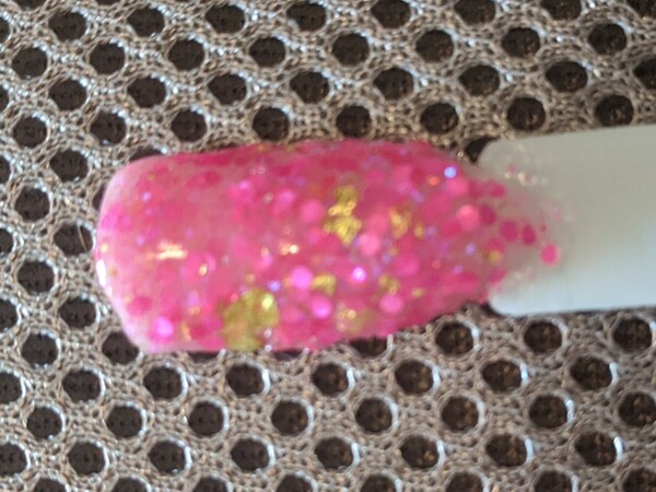 Nail polish swatch / manicure of shade Mani Mix Hot Hibiscus