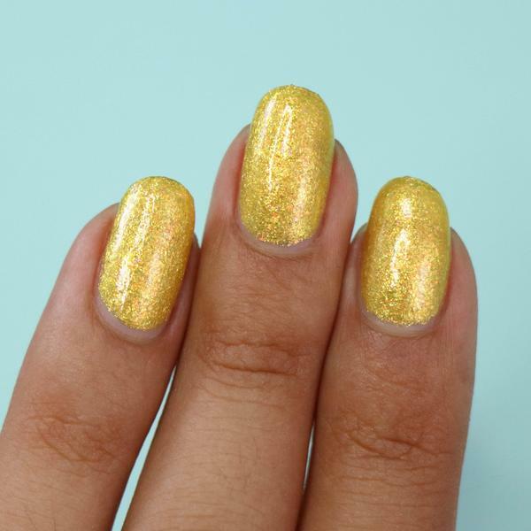 Nail polish swatch / manicure of shade Live Love Polish Best Gold Ever