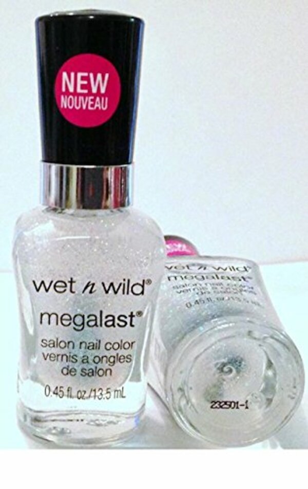 Nail polish swatch / manicure of shade wet n wild White and Stormy