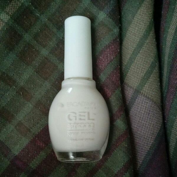 Nail polish swatch / manicure of shade Broadway French White