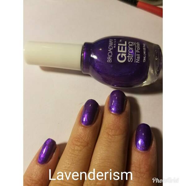Nail polish swatch / manicure of shade Broadway Lavenderism
