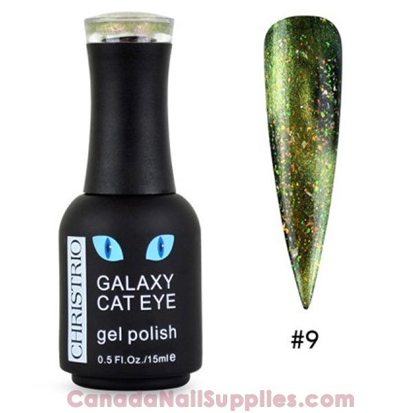 Nail polish swatch / manicure of shade Christrio Galaxy Cat Eye Gel Polish - 09
