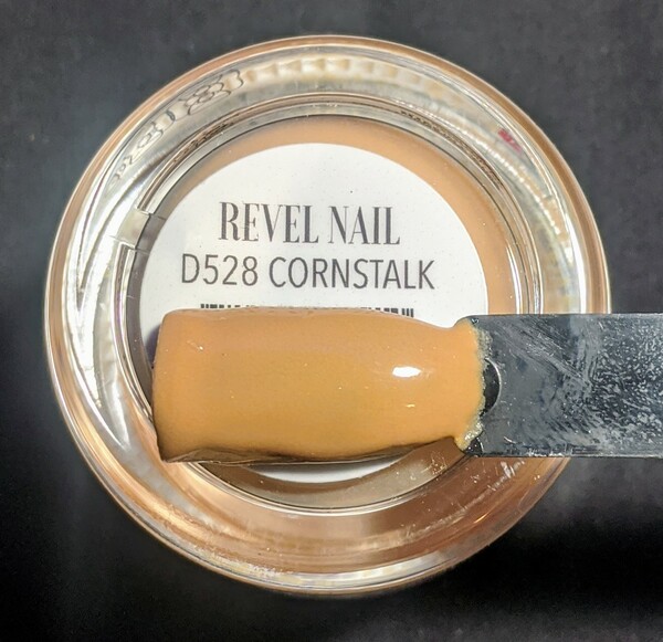Nail polish swatch / manicure of shade Revel Cornstalk