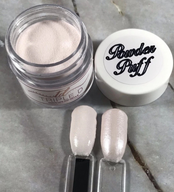 Nail polish swatch / manicure of shade Triple D Powder Puff