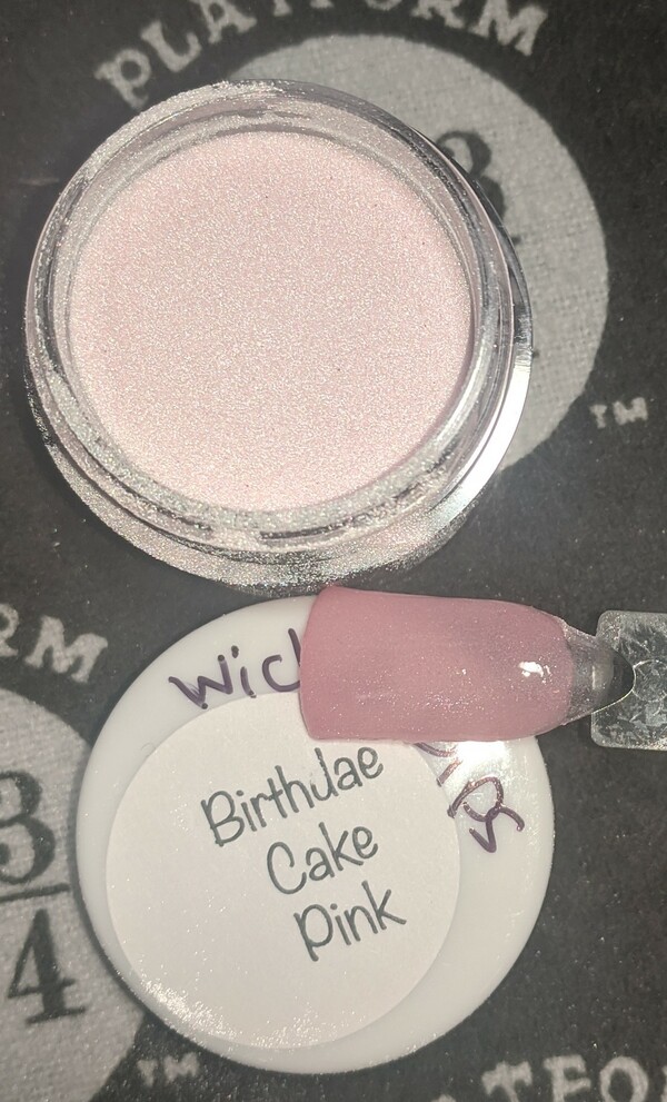 Nail polish swatch / manicure of shade Wicked Dips Birthdae Cake Pink