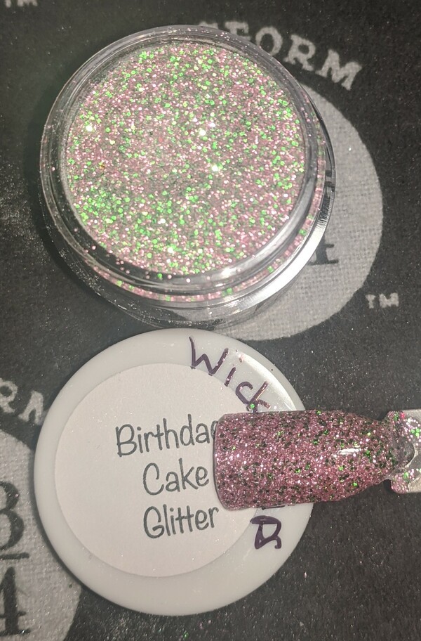 Nail polish swatch / manicure of shade Wicked Dips Birthdae Cake Glitter