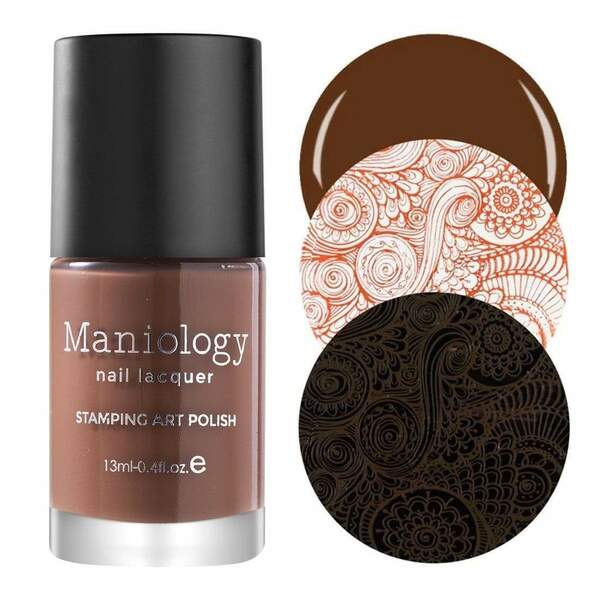 Nail polish swatch / manicure of shade Maniology Annato Clay